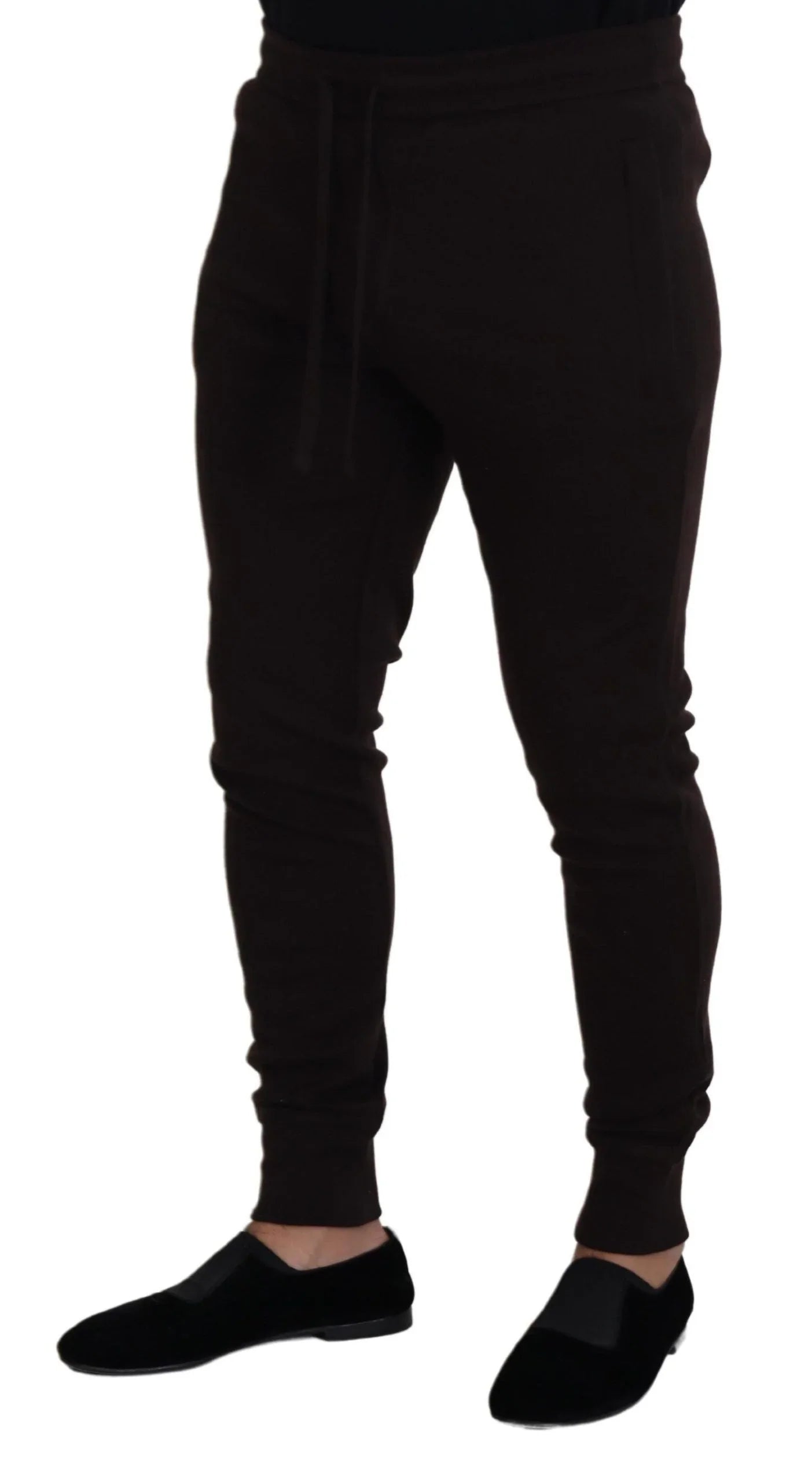 Brown Cashmere Trousers Bottoms Drawstring Pants