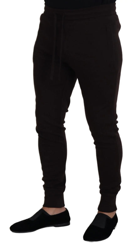Brown Cashmere Trousers Bottoms Drawstring Pants