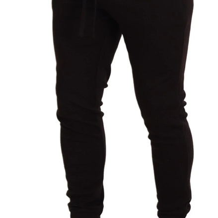 Brown Cashmere Trousers Bottoms Drawstring Pants