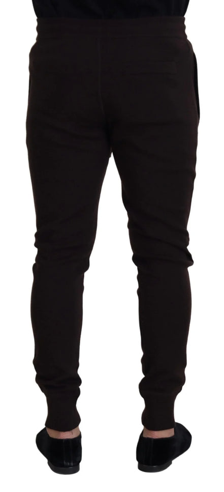 Brown Cashmere Trousers Bottoms Drawstring Pants