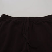 Brown Cashmere Trousers Bottoms Drawstring Pants
