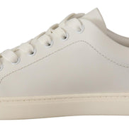 White Pink Leather Low Top Sneakers Womens Shoes