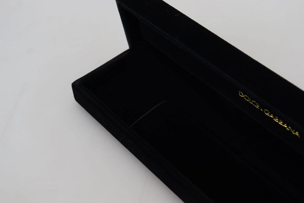 Black Velvet Logo Plaque Storage Bracelet Jewelry Box