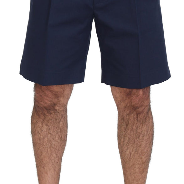 Blue Chinos Cotton Stretch Casual Shorts