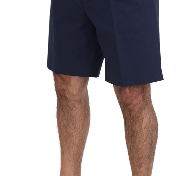 Blue Chinos Cotton Stretch Casual Shorts