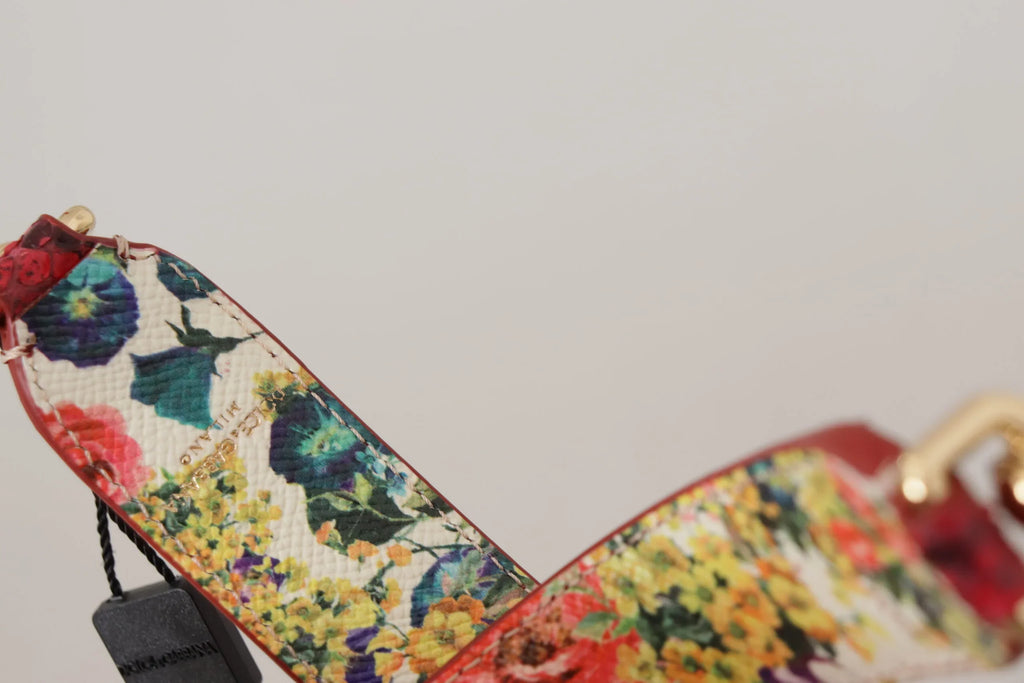 Red Exotic Leather Crystals Reversible Shoulder Strap