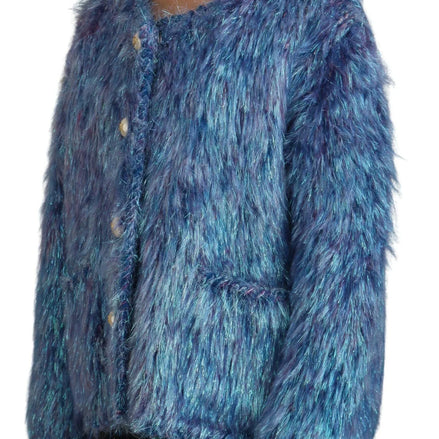 Multicolor Polyester Fringes Coat Jacket