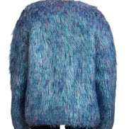 Multicolor Polyester Fringes Coat Jacket