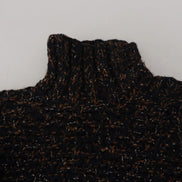 Brown Fatto A Mano Turtleneck Pullover Sweater