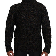 Brown Fatto A Mano Turtleneck Pullover Sweater