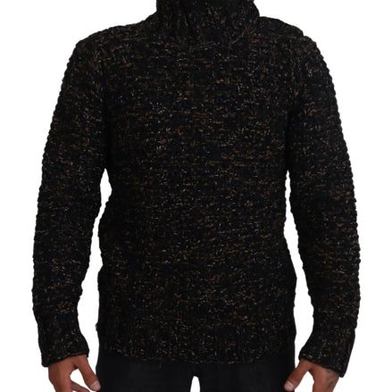 Brown Fatto A Mano Turtleneck Pullover Sweater
