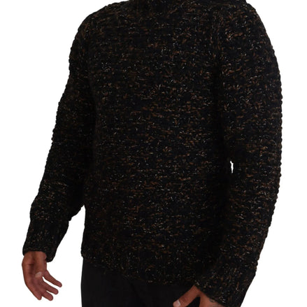 Brown Fatto A Mano Turtleneck Pullover Sweater