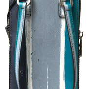 Blue Leather Purse Crossbody Sling Phone Bag Unisex