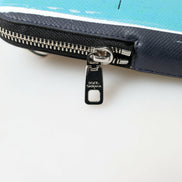 Blue Leather Purse Crossbody Sling Phone Bag Unisex