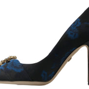 Blue Floral Ayers Crystal Pumps Shoes