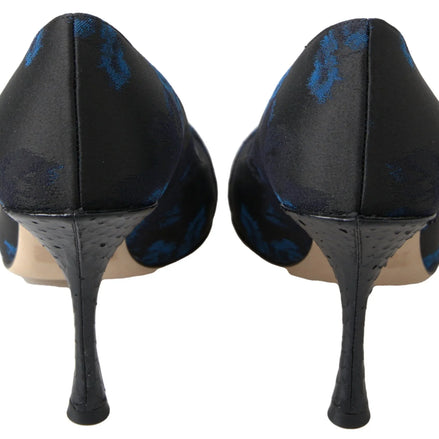 Blue Floral Ayers Crystal Pumps Shoes