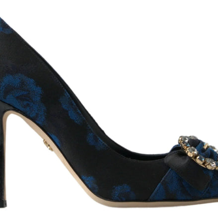Blue Floral Ayers Crystal Pumps Shoes