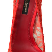 Red Taormina Lace Crystal Heels Pumps Shoes