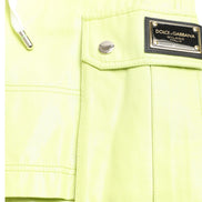 Light Green Cotton Men Cargo Bermuda Shorts