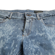 Blue Washed Skinny Cotton Stretch Denim Jeans