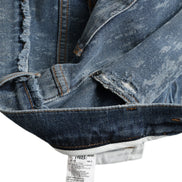 Blue Washed Skinny Cotton Stretch Denim Jeans