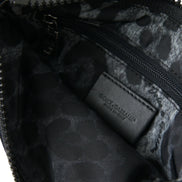 Black Nylon Logo Plaque Keyring Pouch Clutch Bags
