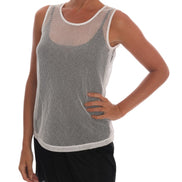 White Net Tank Transparent Top