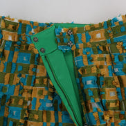 Multicolor Jacquard Straight Pencil Skirt