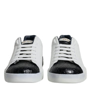 White Leather Logo Portofino Sneaker Shoes