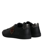 Black London Sacred Heart Men Sneakers Shoes