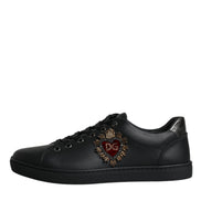 Black London Sacred Heart Men Sneakers Shoes