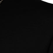 Black Cotton Necklace Embellished T-shirt