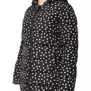Black Polyester Hooded Reversible Jacket