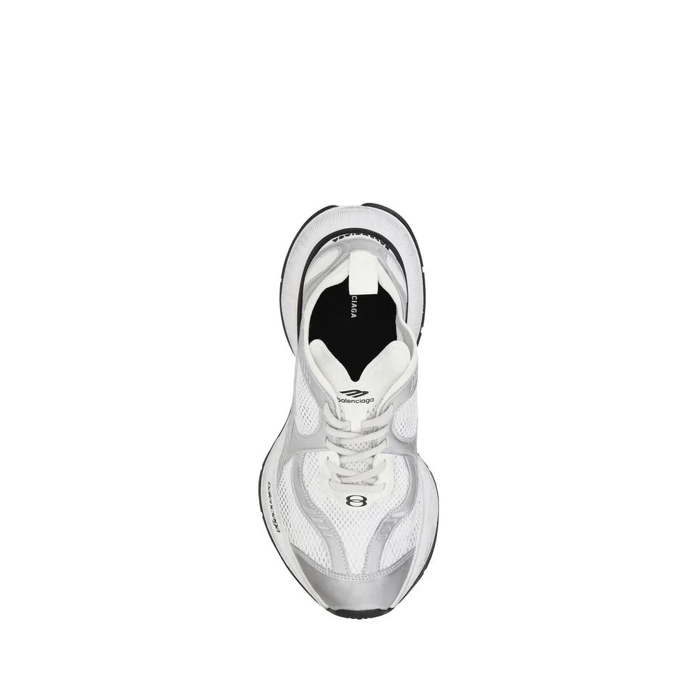 White Polyethylene Athletic Sneakers