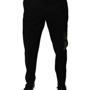 Black Cotton Men Cargo Casual Pants