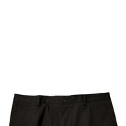 Black Cotton Men Cargo Casual Pants