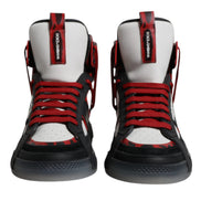 Multicolor Leather High Top Sneakers Shoes