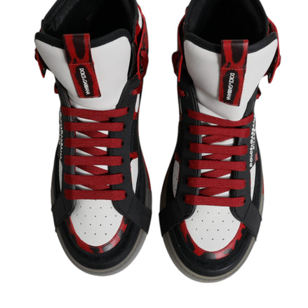 Multicolor Leather High Top Sneakers Shoes