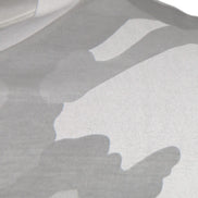 White Gray Camouflage Cotton Crew Neck T-shirt