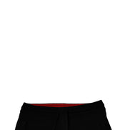 Black Wool Mid Waist Jogger Sweatpants Pants