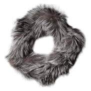 Gray Fox Fur Neck Wrap Warmer Winter Scarf