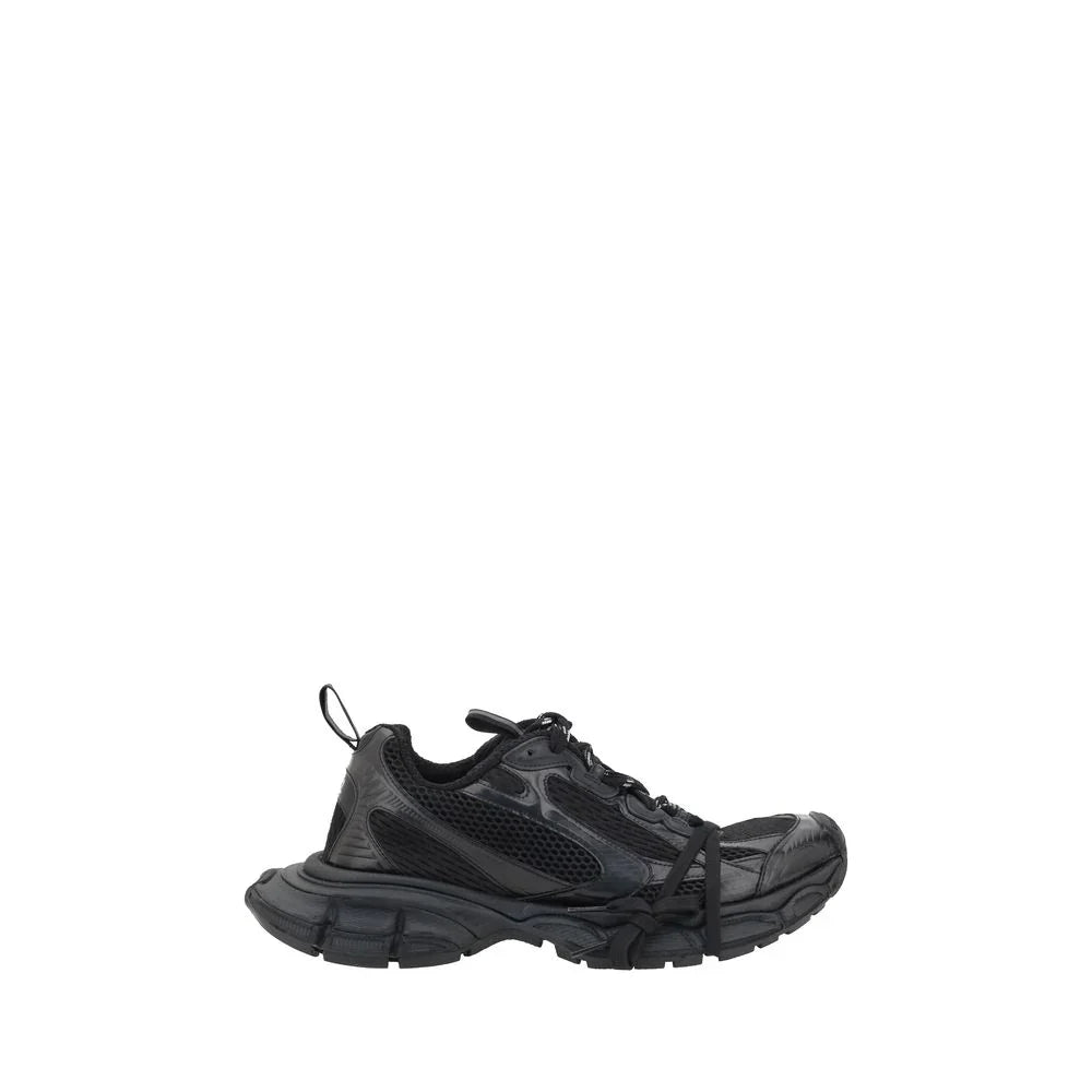 Black Fabric Athletic Sneakers