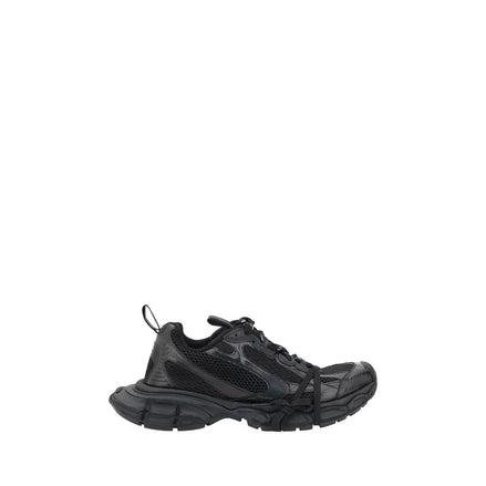 Black Fabric Athletic Sneakers