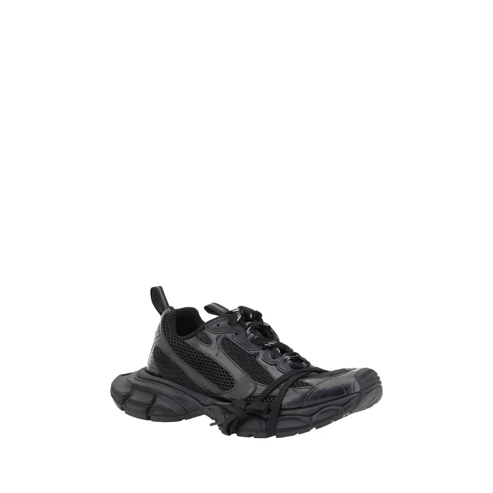 Black Fabric Athletic Sneakers