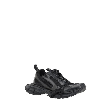 Black Fabric Athletic Sneakers