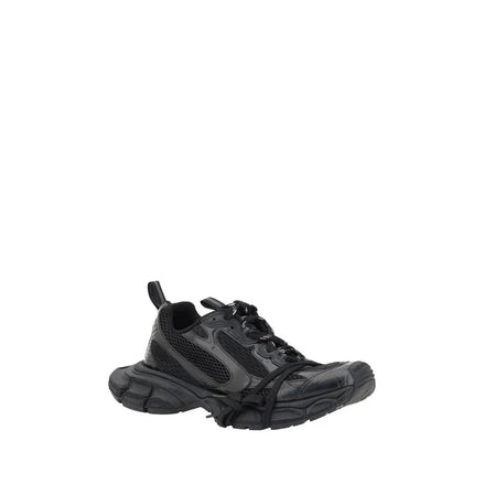 Black Fabric Athletic Sneakers