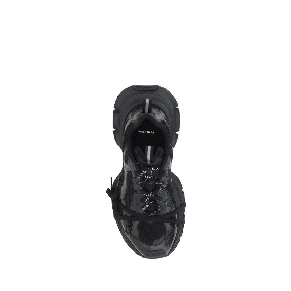 Black Fabric Athletic Sneakers