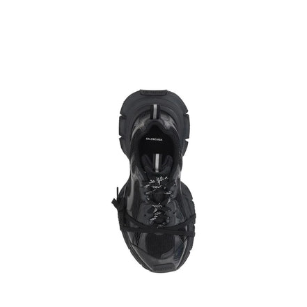 Black Fabric Athletic Sneakers