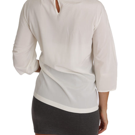 White Silk #dgfamily Blouse T-shirt