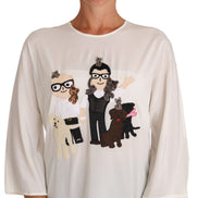 White Silk #dgfamily Blouse T-shirt
